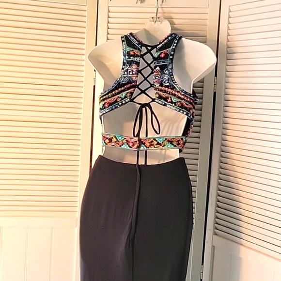 ELLIE WILDE MON CHERI EGYPTIAN-LIKE DESIGN TOP 2PC DressSZ2 - Picture 11 of 14
